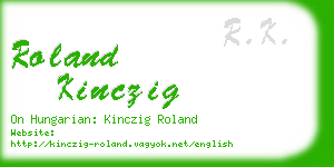 roland kinczig business card